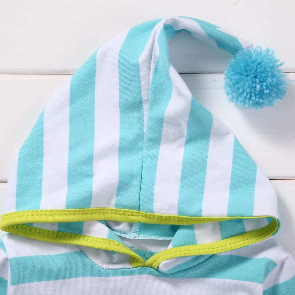 Hooded Stripes Baby Romper