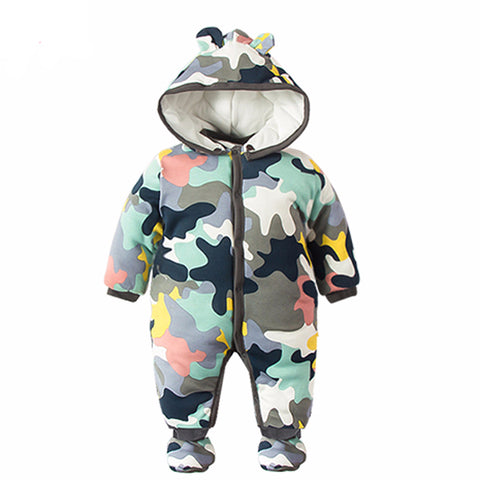 Army Baby Winter Rompers