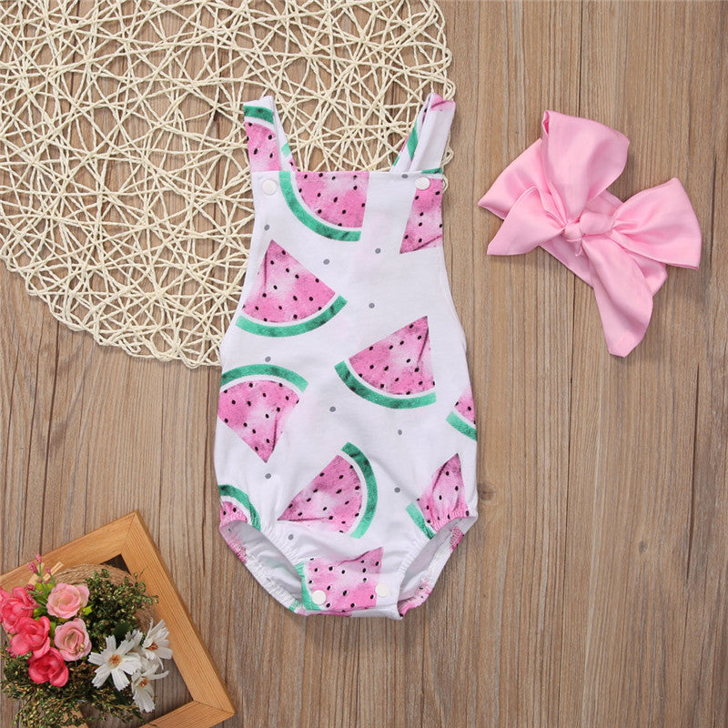 Melon Dream Sleeveless Summer Rompers