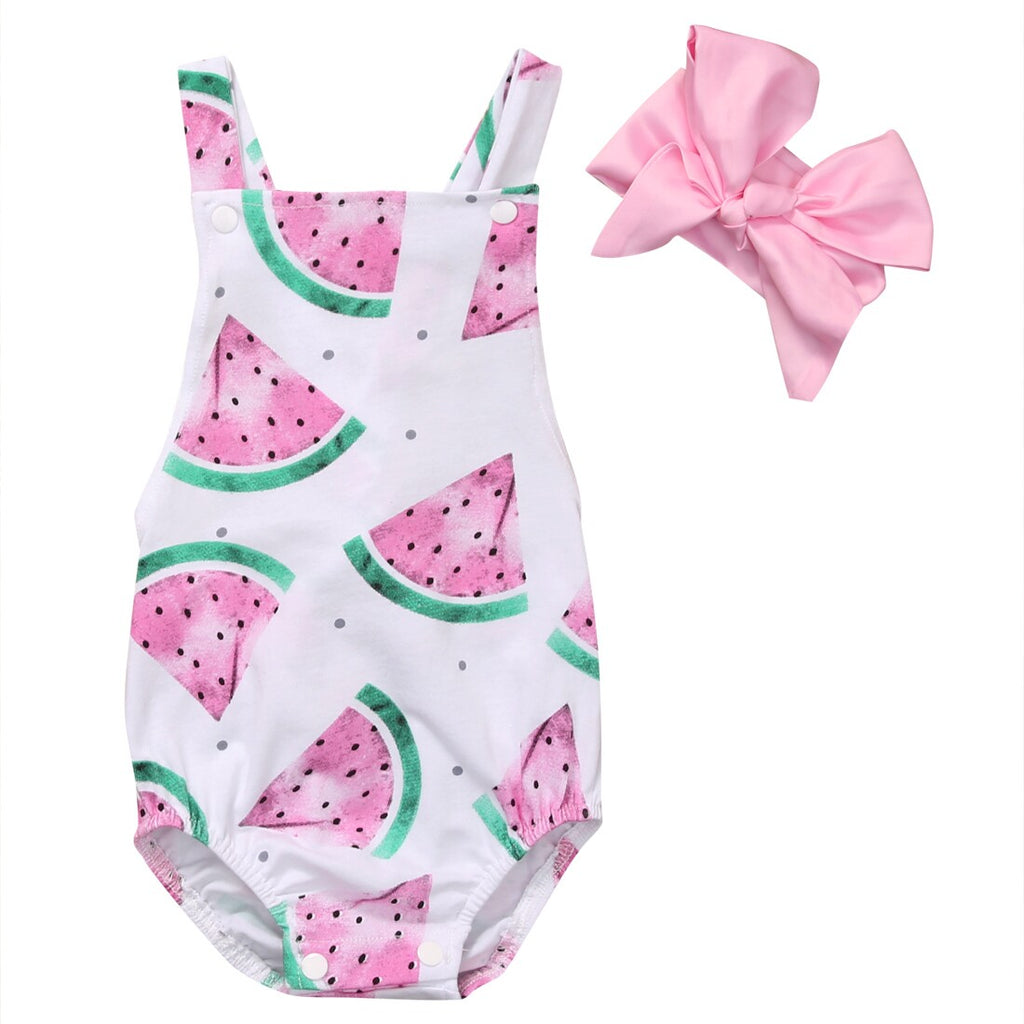 Melon Dream Sleeveless Summer Rompers