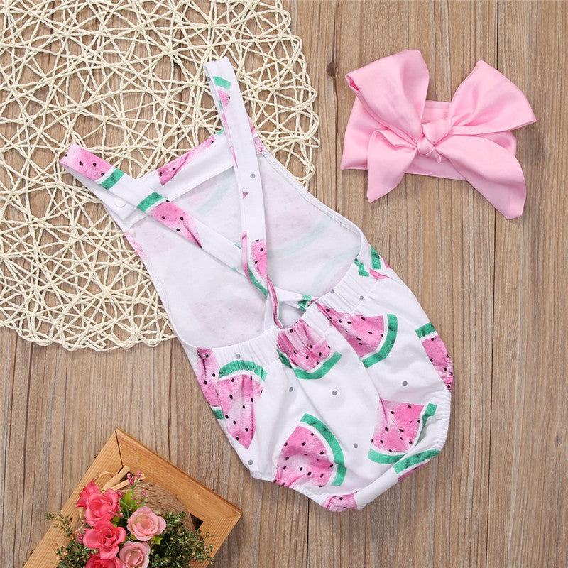 Melon Dream Sleeveless Summer Rompers