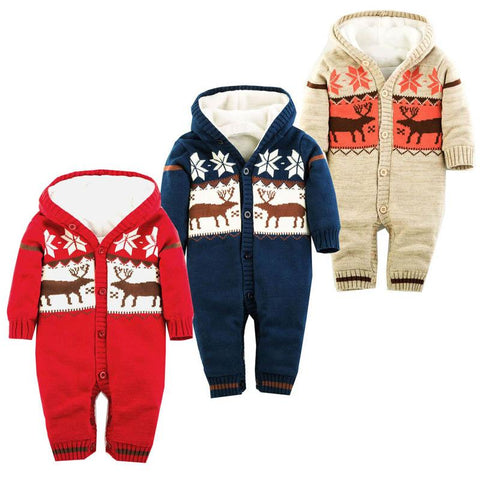 Winter Theme Onesies With Thick Fabrics