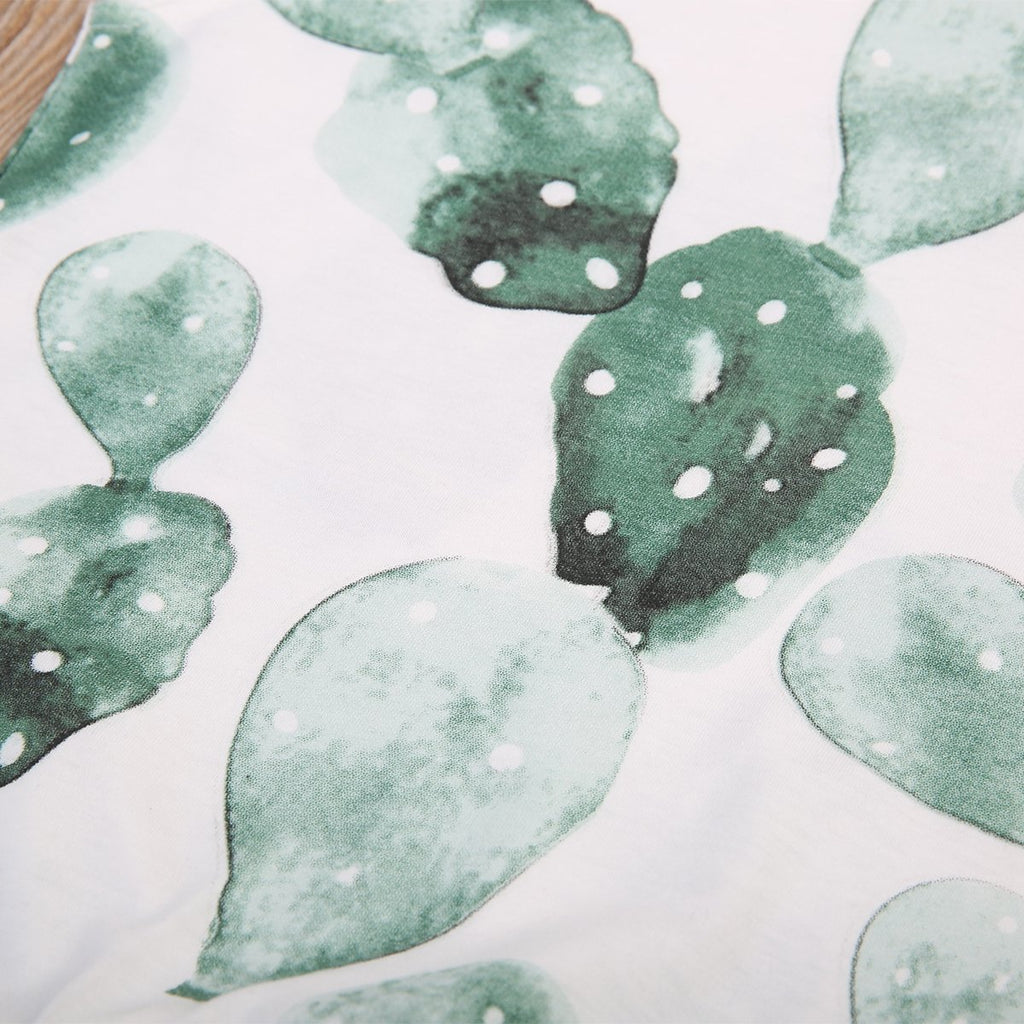 Sleeveless & Printed Cactus Toddler Onesies