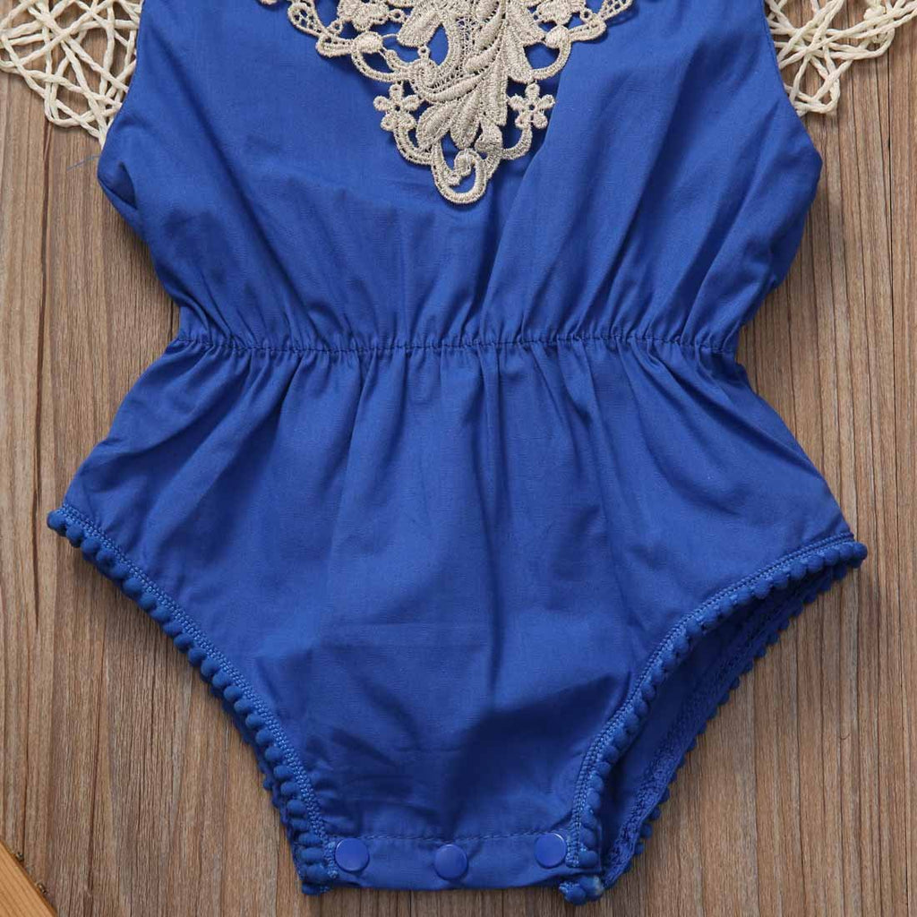 Floral Lace Tassel Leisure Onesies