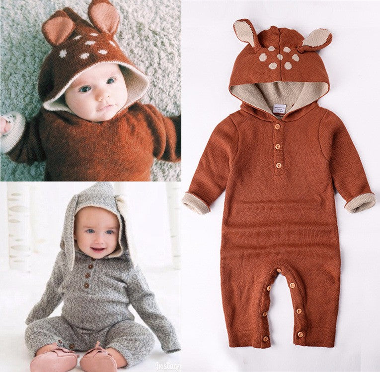 Autumn Knitted Baby Jumpsuit