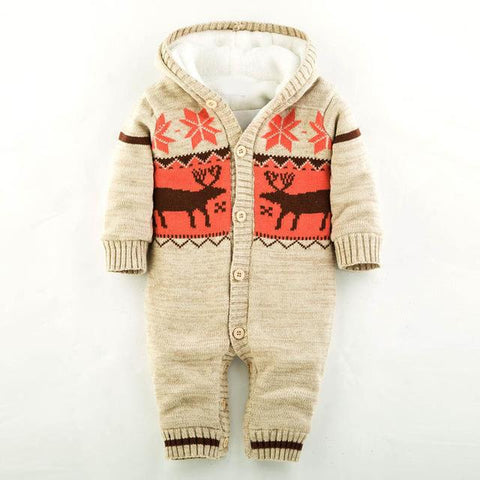 Winter Theme Onesies With Thick Fabrics