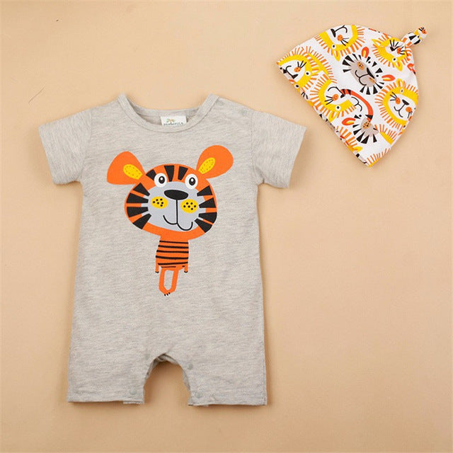 Jungle Mania Cotton Rompers